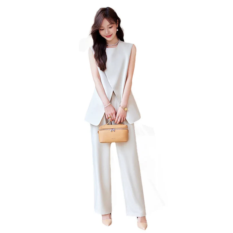 Elegant and Chic Two-Piece Summer Outfit for Women2024Spring Summer New High-End Internet Celebrity Street Style Autumn Fashiona