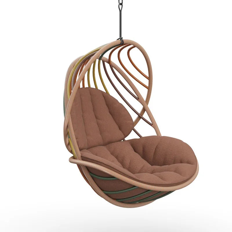 Rattan Wicker Egg Shaped Hanging Cane Swing Chair Fashion Hanging Swing Chair