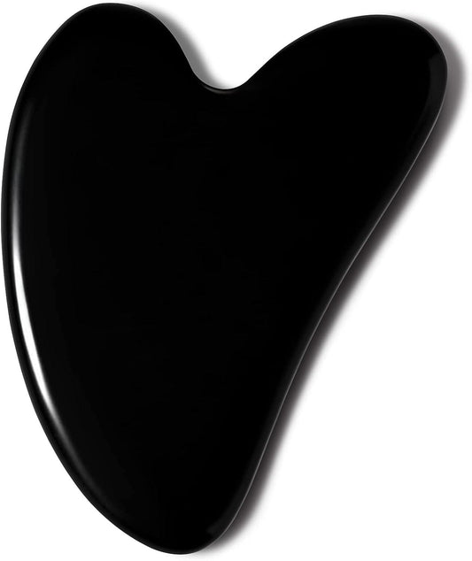 Sahaj Hast Black Gua Sha Facial Tool – Premium Jade Stone for Skincare