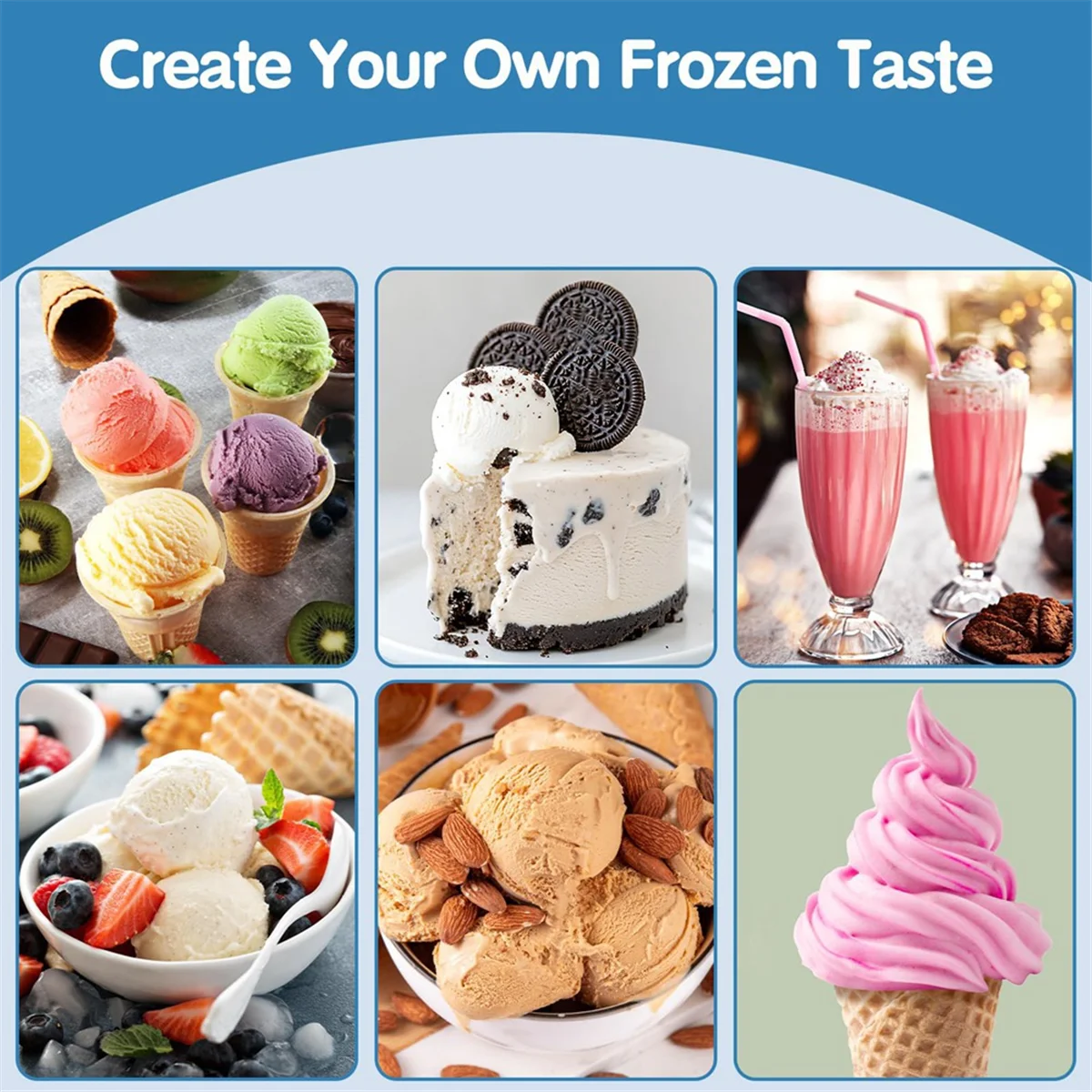 NOCM Cream Swirl Pints for Ice Cream Maker NC700 -4 Pack,Containers for Swirl Soft Ice Cream Makers