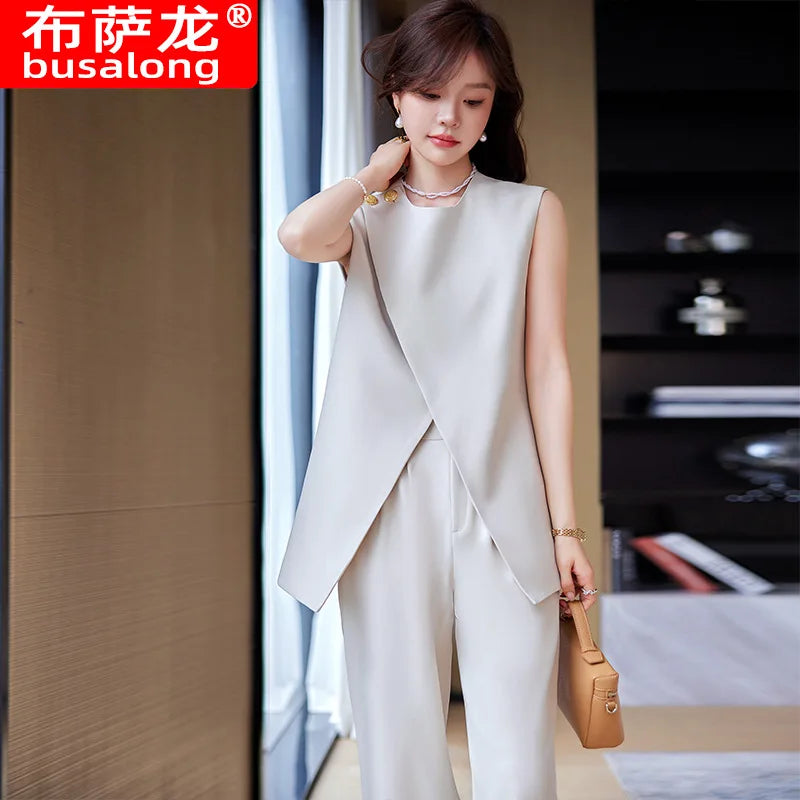 Elegant and Chic Two-Piece Summer Outfit for Women2024Spring Summer New High-End Internet Celebrity Street Style Autumn Fashiona