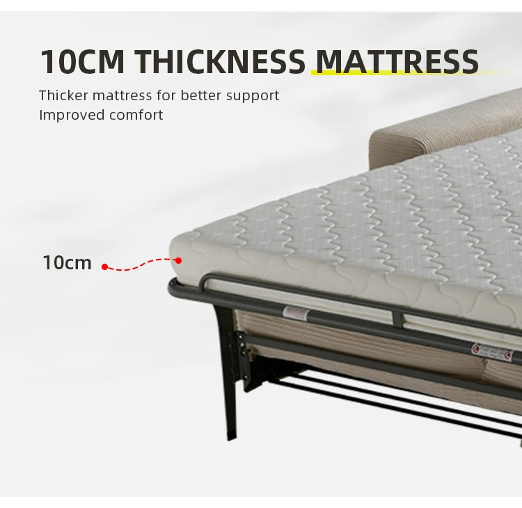 Modern 3-Seater Indoor Folding Sleeper Sofa Bed High Quality Hidden Convertible Mattress Furniture for Villas