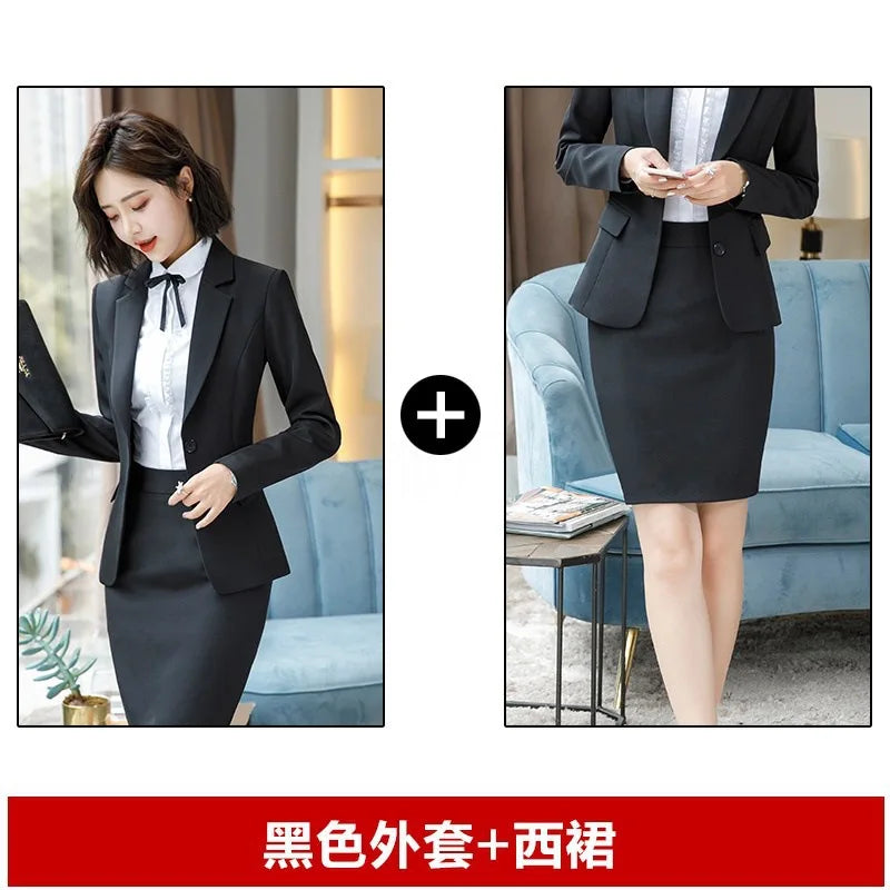 929 Autumn Professional Women's Suit Set Elegant Business Formal Interview Outfit Hotel Manager Workwear Uniform