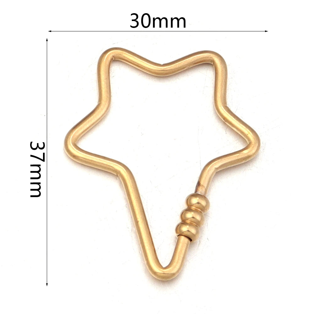 2pcs Stainless Steel Connectors Buckle Geometry For Clasps Hooks Connectors Necklace Bracelet DIY Jewelry Findings Accessories