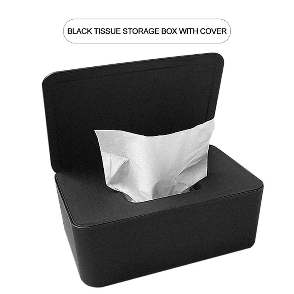 A11I Wet Tissue Box with Lid, Pumping Box, Wet Tissue Box, Household Dustproof Desktop Sealed Wet Tissue Box Storage Box