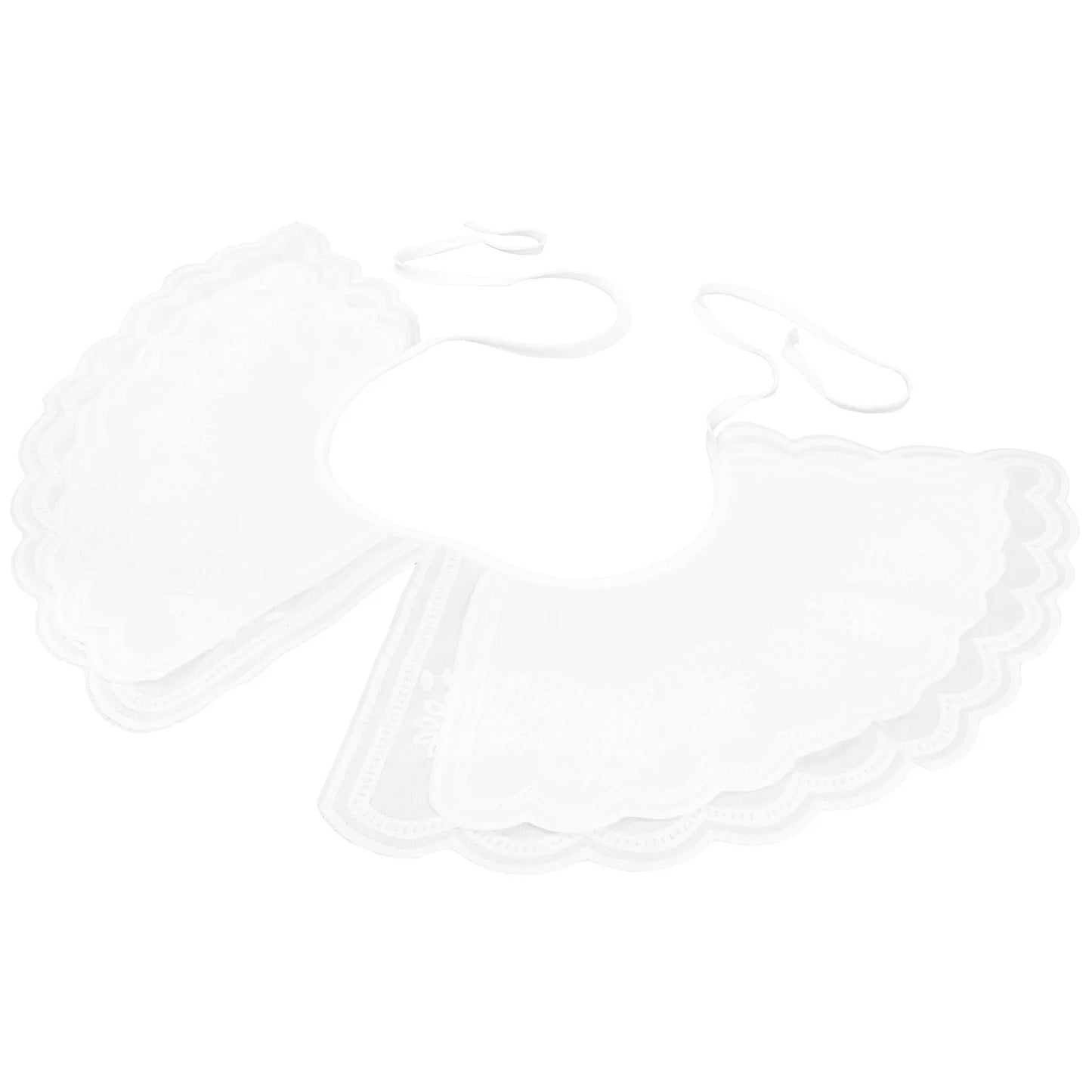 Exquisite Lace False White Stretchy Fashion Neckline Accessory For Women Wedding Party Wear Compatible With T-Shirts Sweaters