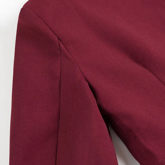 Women White 2 Pieces Set Deep V-neck Single Breasted Blazer Coat High Waist Pants Female Chic 2025 Spring Office Lady Outfits