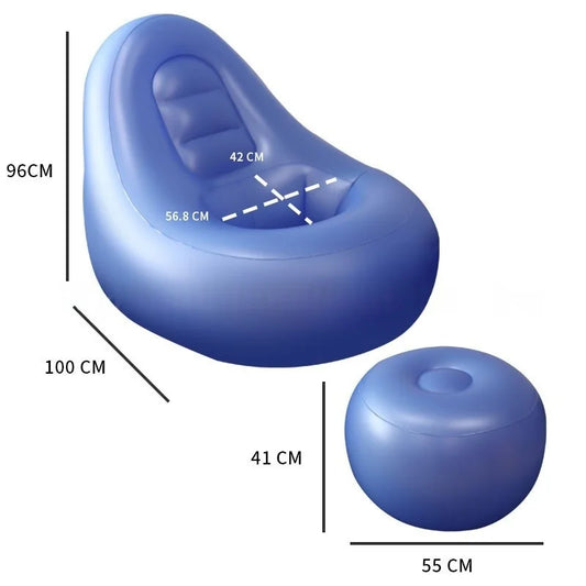 Bbl Inflatable Sofa for Repairing Hemorrhoids After Surgery, Portable Pvc Air Lounge Chair for Home Use, Sofa/Footrest