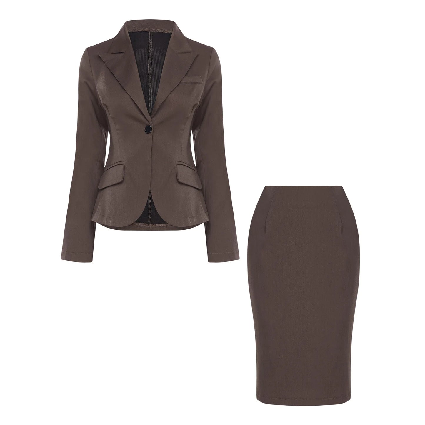 Femme Streetwear Women's Two-pieces Business Blazer Pencil Skirts Suits 2 Piece Suit Skirt Set Commute Office Lady Work Outfits