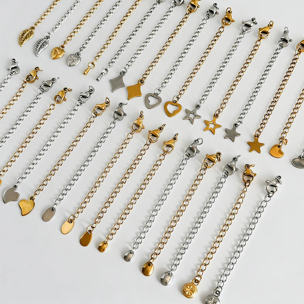 Cordial Design 100Pcs Stainless Steel Extension Chain/Hand Made/Jewelry Accessories/Connectors/DIY Hooks & Clasps #195337