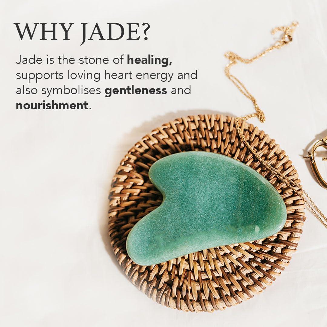 Sahajhast Gua Sha Facial Tool Green Aventurine Gua Sha Stone for Face