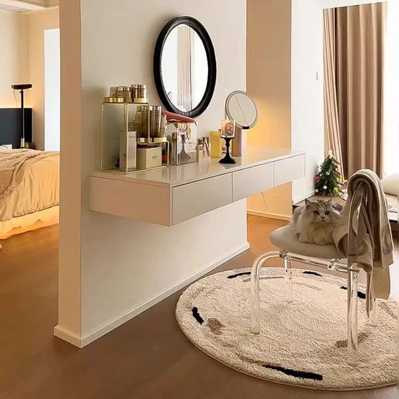 Nordic Luxury Modern Nordic Bedroom Originality Vanity Stools Cream Style Home Backrest Famous Transparent Dressing Furniture