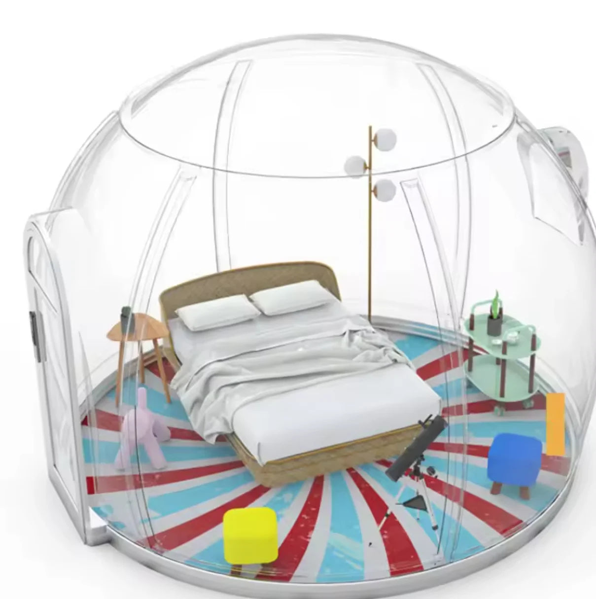 Resort starry sky house panoramic beautiful camping transparent camping tent dome house