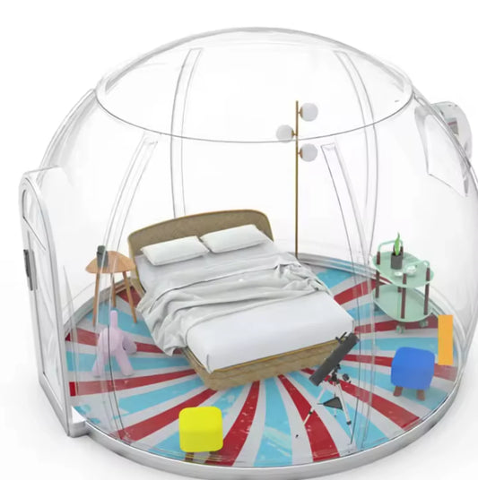 Resort starry sky house panoramic beautiful camping transparent camping tent dome house