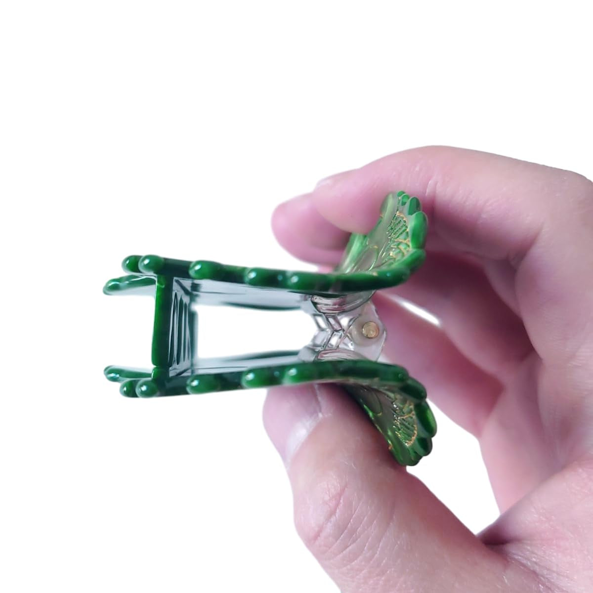 Dragon Hair Clip,Acetate Hair Claw,Small Hair Clips for Women,Green