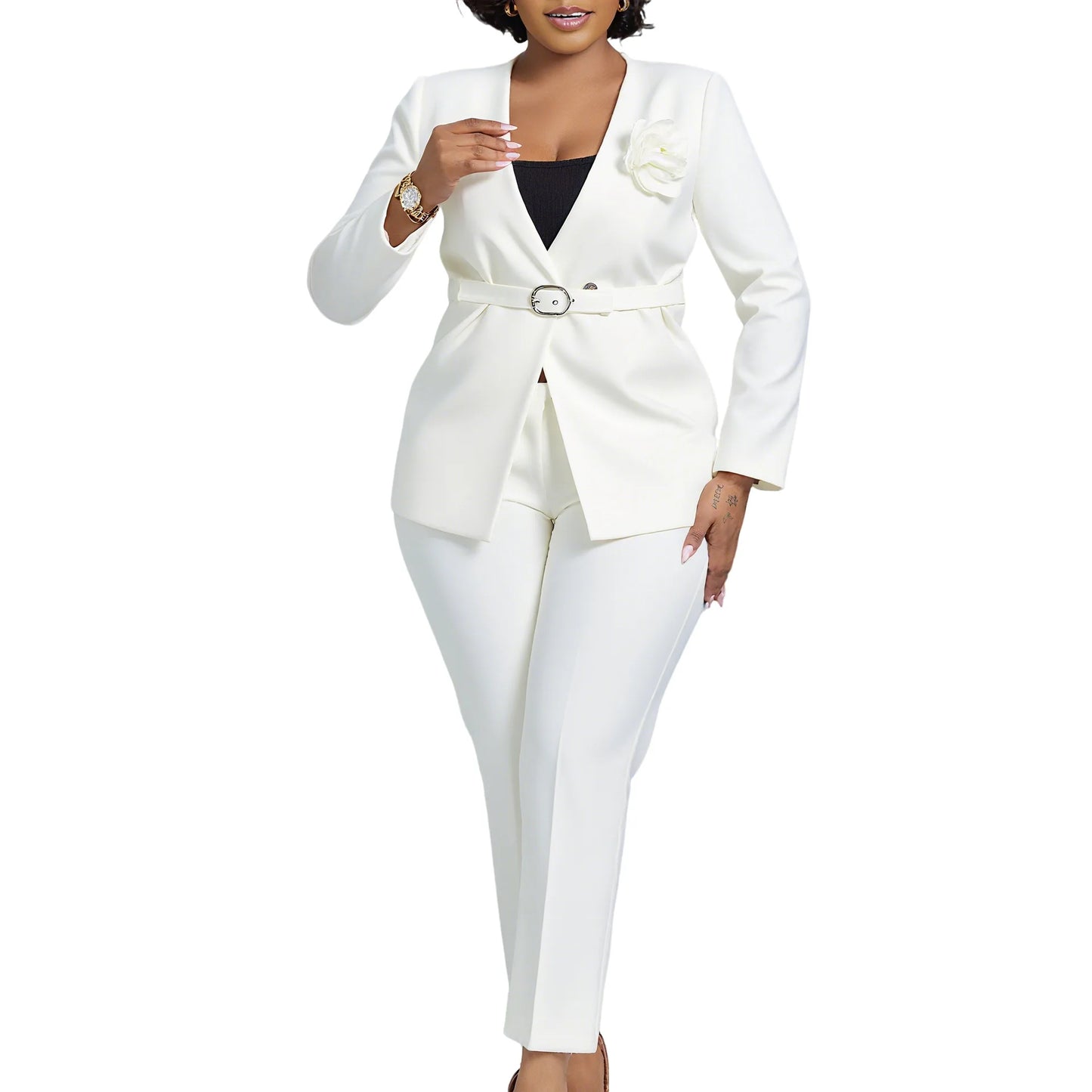 Fashion Set For Women 2 Piece Sets New Arrival Matching Two Pieces Sets Long Sleeve blazer Top And Pants Suits Outfits Clothing