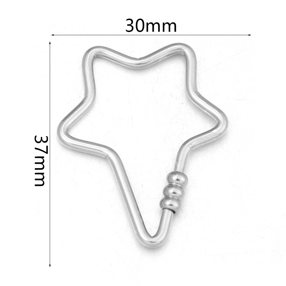 2pcs Stainless Steel Connectors Buckle Geometry For Clasps Hooks Connectors Necklace Bracelet DIY Jewelry Findings Accessories