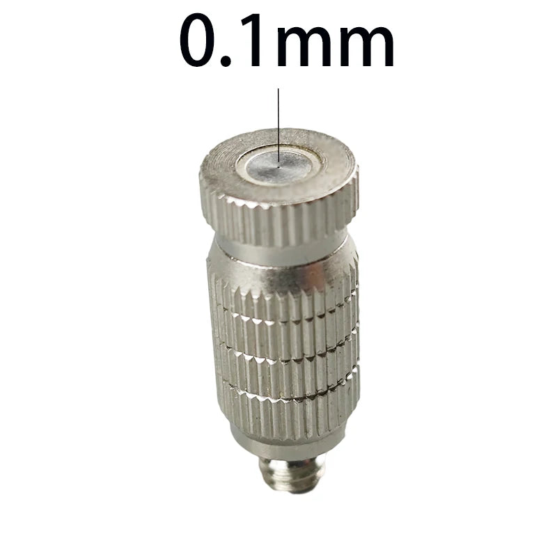 20pcs High Pressure Zinc Plated Misting Nozzle Sprayer Head for Outdoor 0.1MM-0.8MM