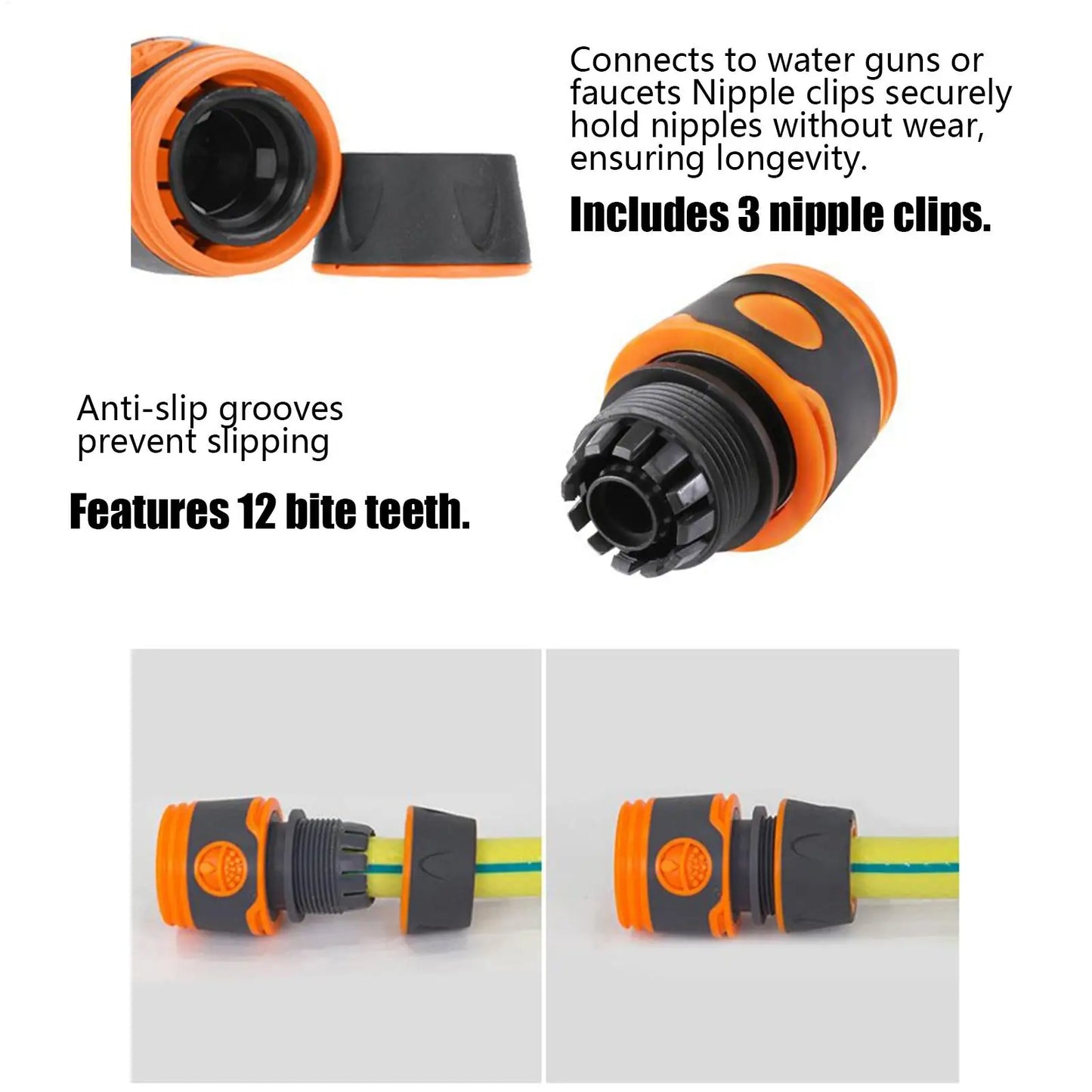 Hose Nozzle Spray Nozzles For Garden Hose High Pressure Irrigation Attachment Head With 8 Adjustable Spray Patterns For
