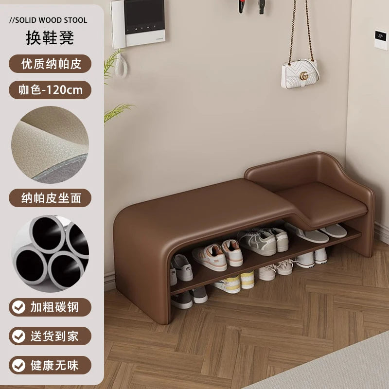 Italian light luxury shoe change stool household door shoe stool entrance entrance parent-child bench bedroom rest stool living