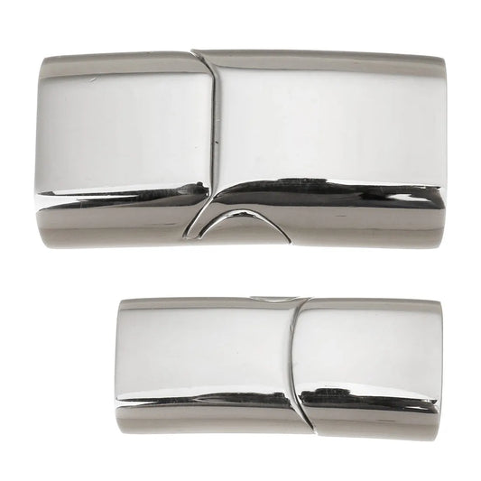 5pcs Stainless Steel Magnetic Clasps Hole 12*6.5mm 14*9mm For Leather Cord Bracelet Magnet Buckle Diy Jewelry Making Bracelet