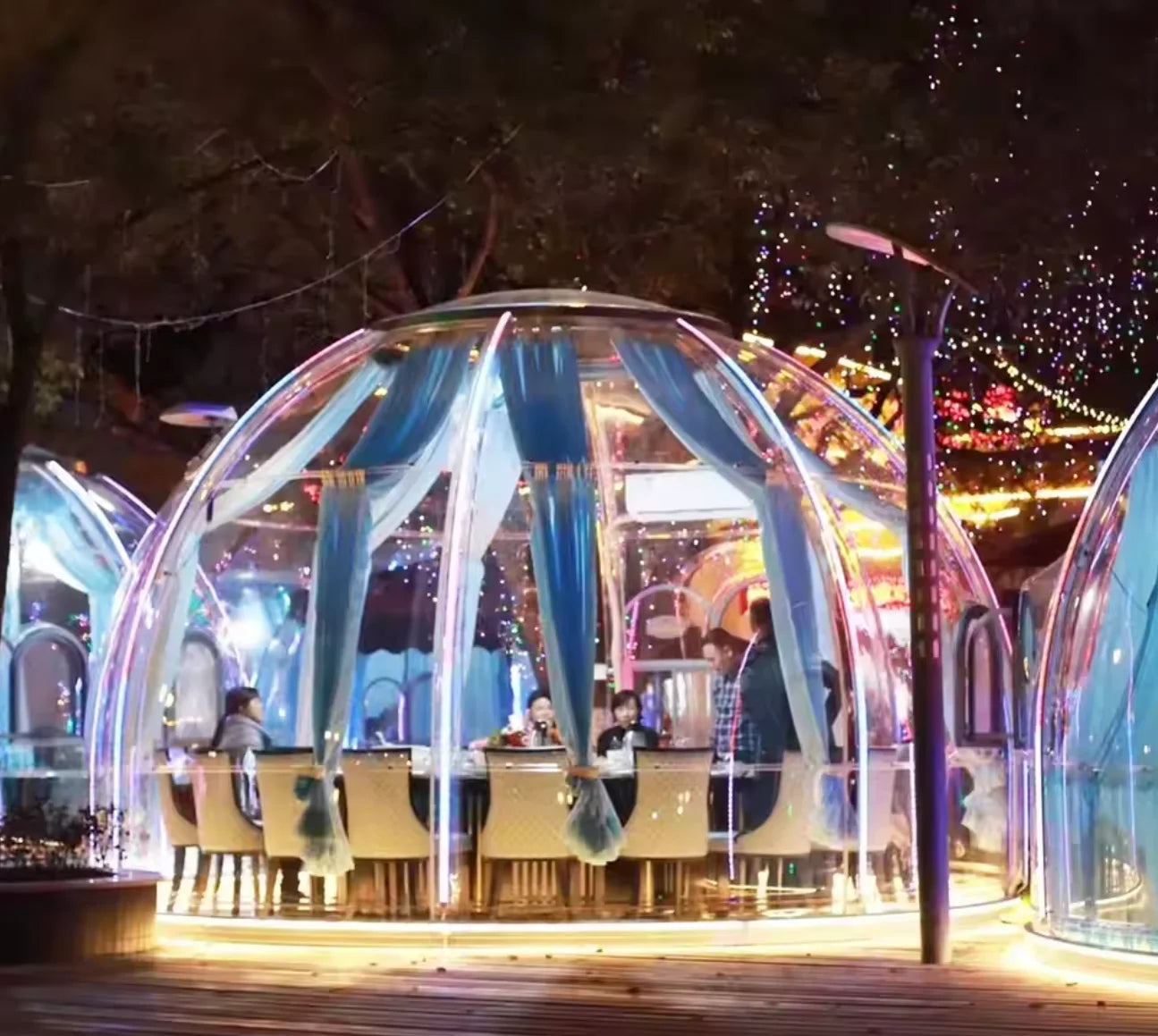 Resort starry sky house panoramic beautiful camping transparent camping tent dome house