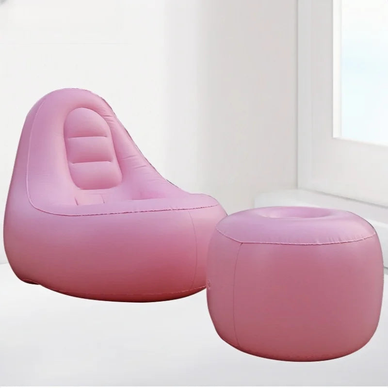 Bbl Inflatable Sofa for Repairing Hemorrhoids After Surgery, Portable Pvc Air Lounge Chair for Home Use, Sofa/Footrest