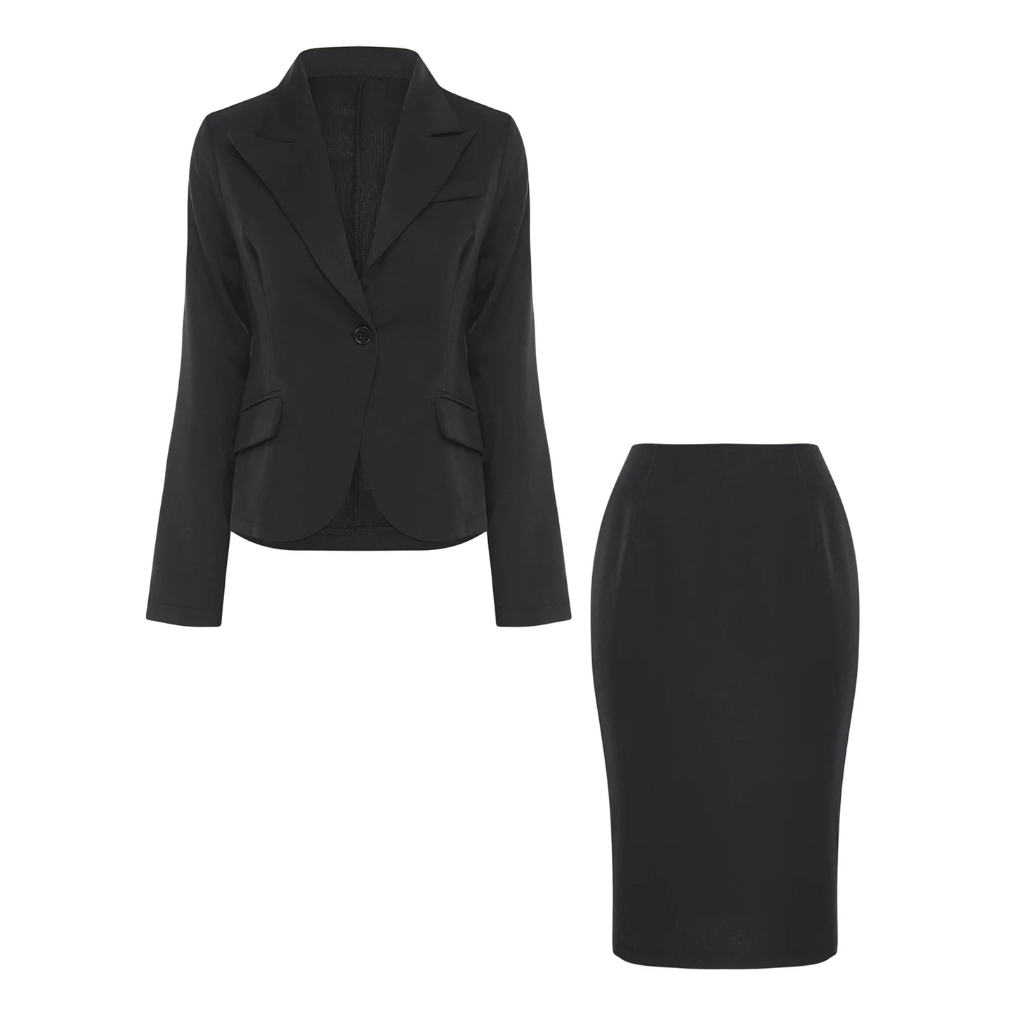 Femme Streetwear Women's Two-pieces Business Blazer Pencil Skirts Suits 2 Piece Suit Skirt Set Commute Office Lady Work Outfits