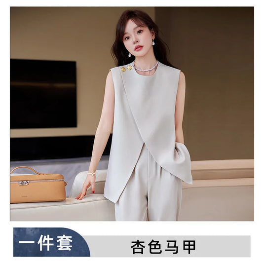 Elegant and Chic Two-Piece Summer Outfit for Women2024Spring Summer New High-End Internet Celebrity Street Style Autumn Fashiona