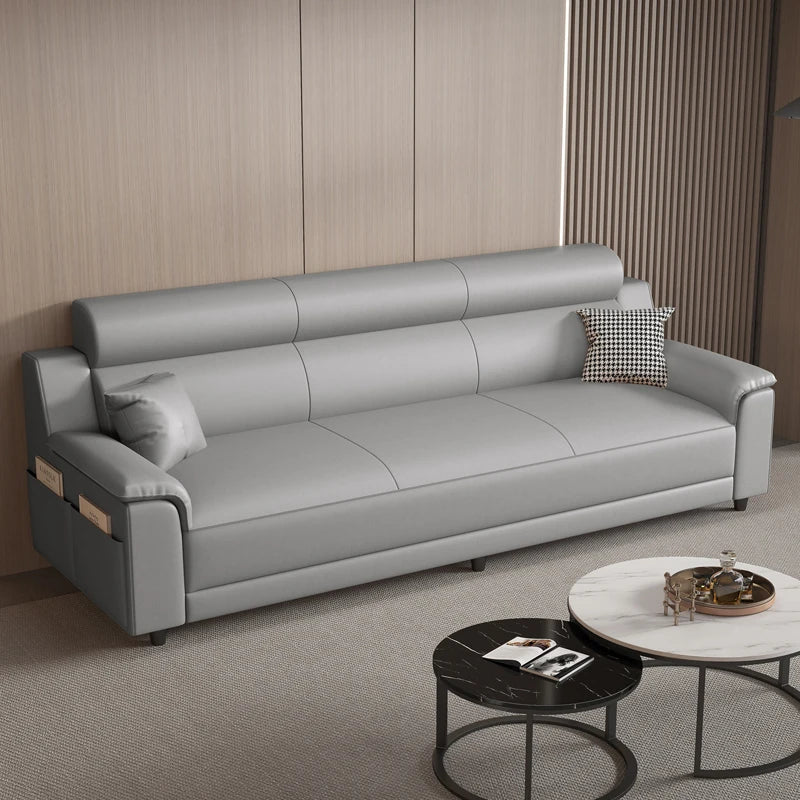 New small apartment cat skin scratching technology leather art simple light luxury straight row of three or four people