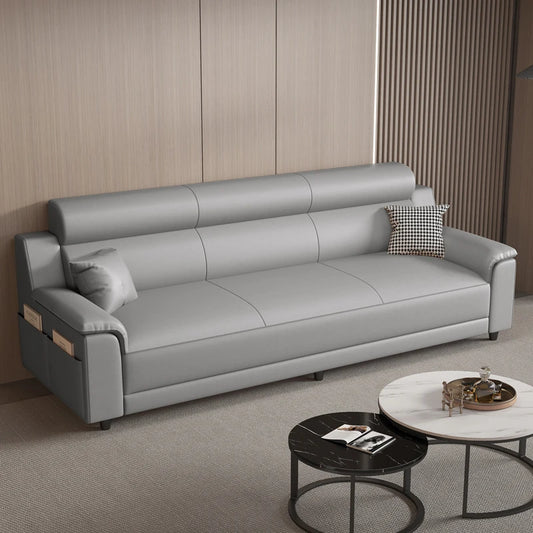 New small apartment cat skin scratching technology leather art simple light luxury straight row of three or four people
