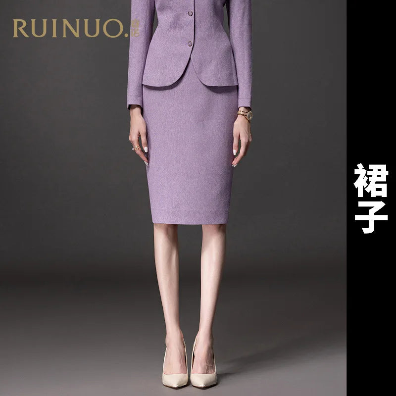 New Tweed Suits Women's Winter Professional Skirt 2Piece Set Female Work Wear Clothing OL Office Formal  костюмы женские Blazer
