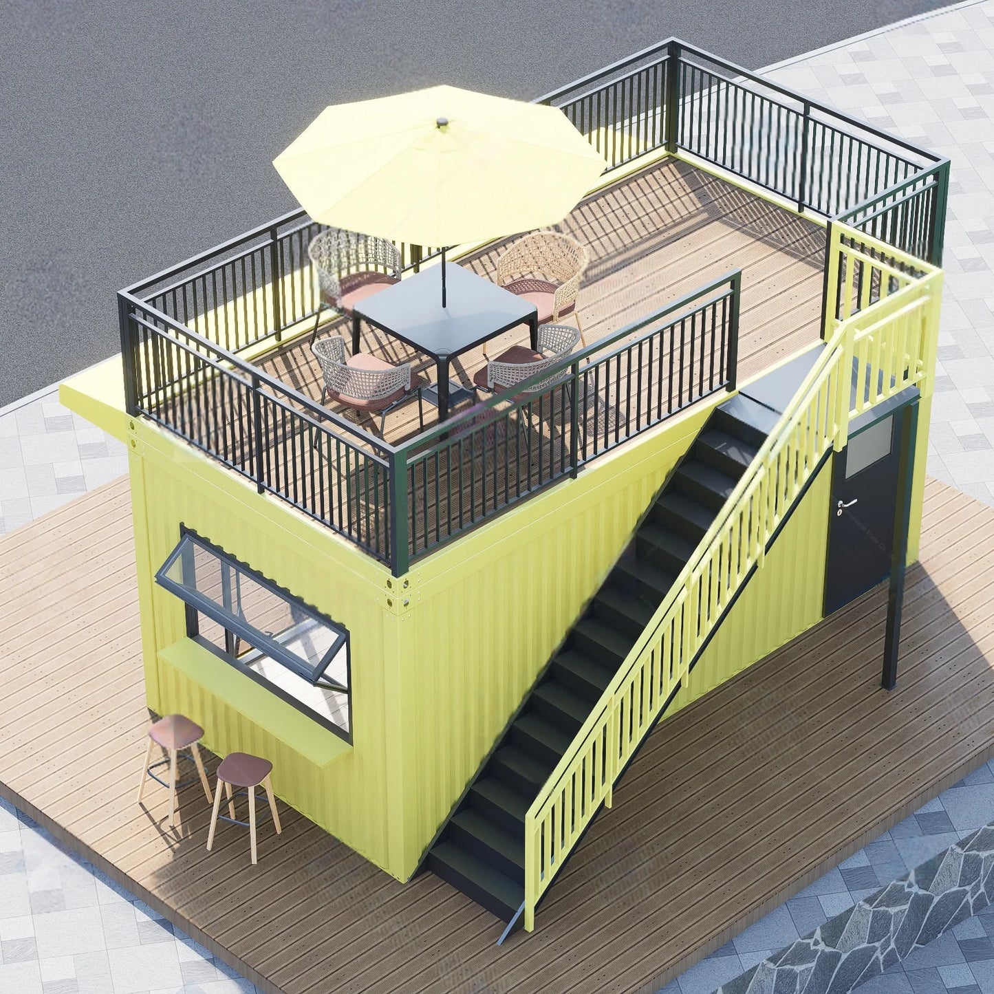 40FT Prefab Container House Expandable Steel Villa for Hotel/Apartment Use with Bedroom Included