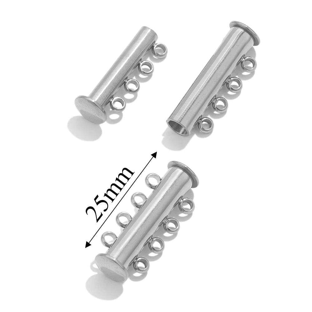 2pcs Stainless Steel Rose Flower Magnetic Connectors Clasps Magnet Charms End Cap for DIY Jewelry Making Bracelet Necklace Parts