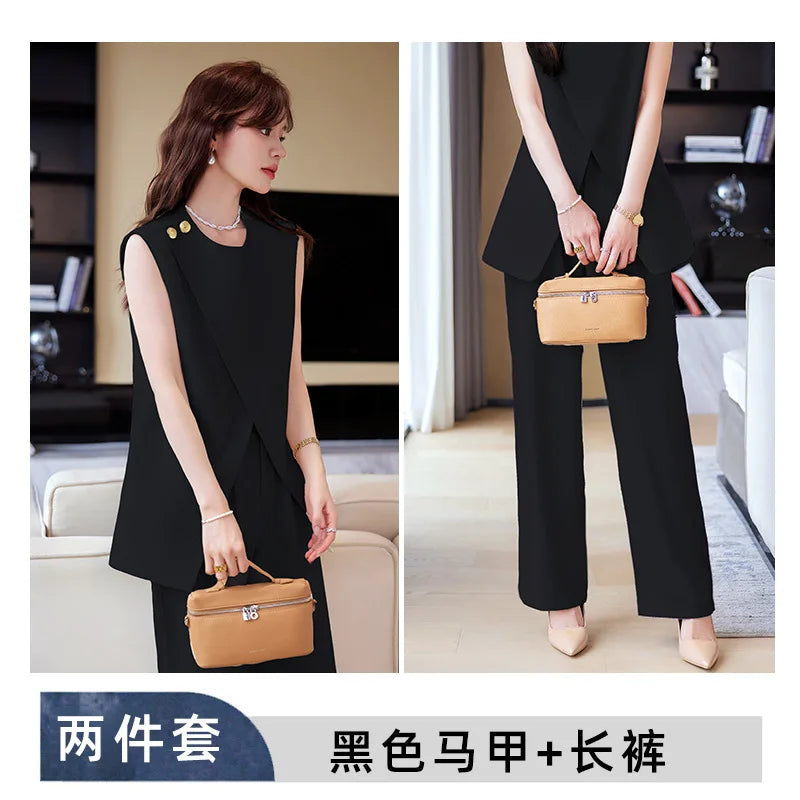 Elegant and Chic Two-Piece Summer Outfit for Women2024Spring Summer New High-End Internet Celebrity Street Style Autumn Fashiona