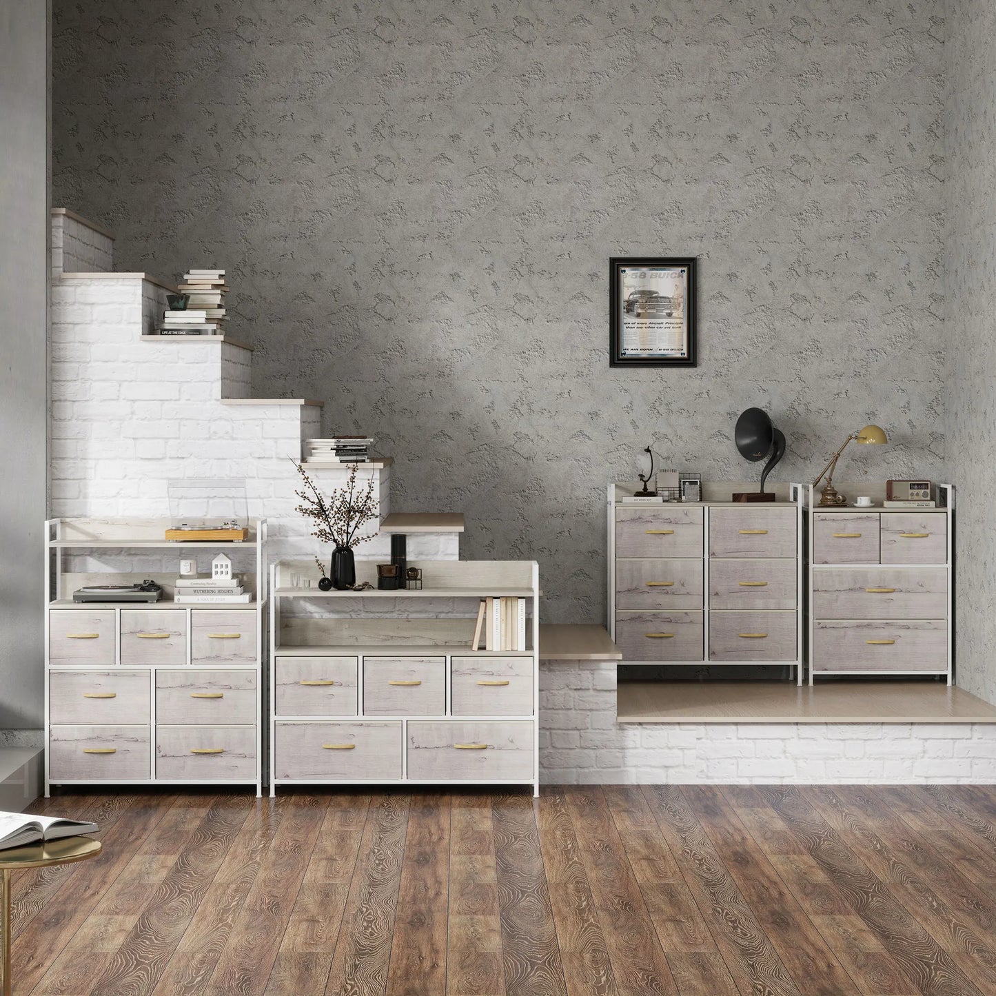 HOMCOM Bedroom Chest of Drawers 6 Drawer Dresser w/ Shelf, Natural