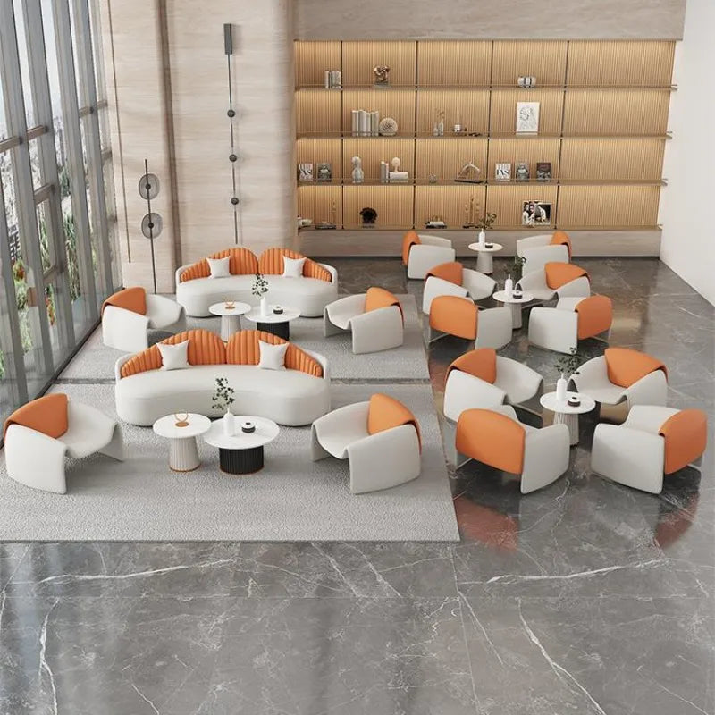 High-end sofa table and chair hotel shopping mall leisure chair lobby guest sofa milk tea shop combination