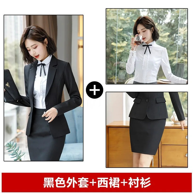 929 Autumn Professional Women's Suit Set Elegant Business Formal Interview Outfit Hotel Manager Workwear Uniform