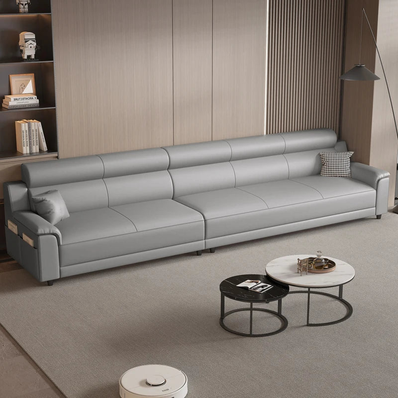 New small apartment cat skin scratching technology leather art simple light luxury straight row of three or four people