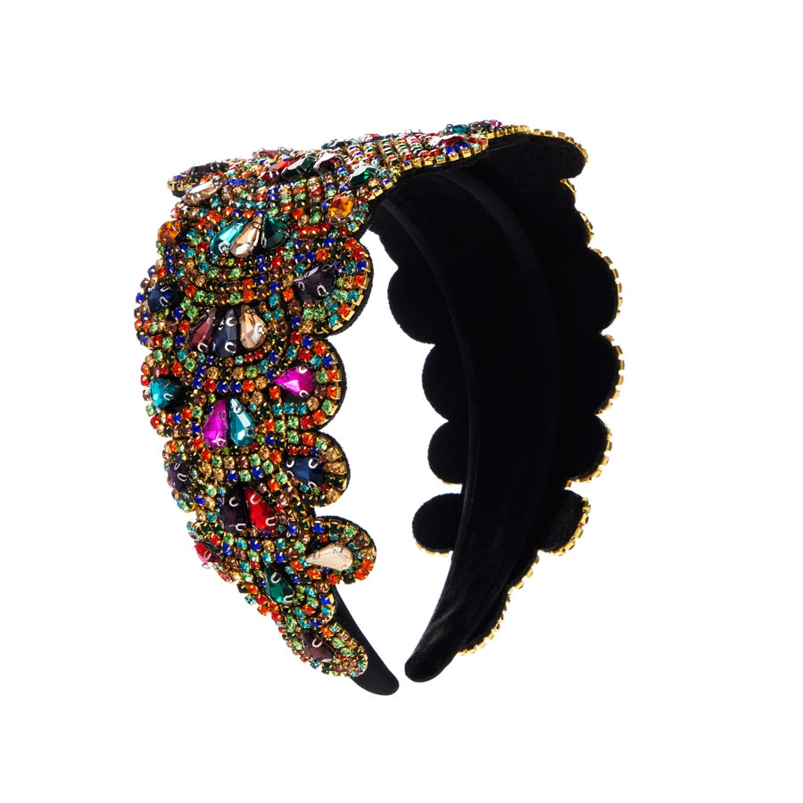 INS Style Hair Accessories With Rhinestone Hair Bands For A Premium feel, Personalized And Widened Headband