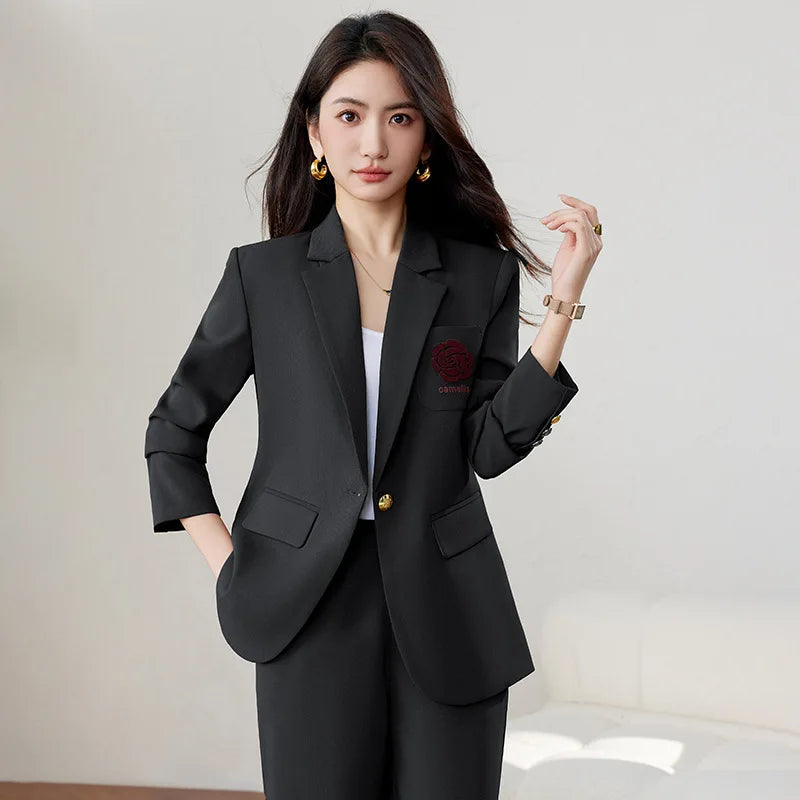 Off-White Blazer for Women with High-End Elegant Socialite Style2025Early Spring New Fashion Casual Business Formal Wear