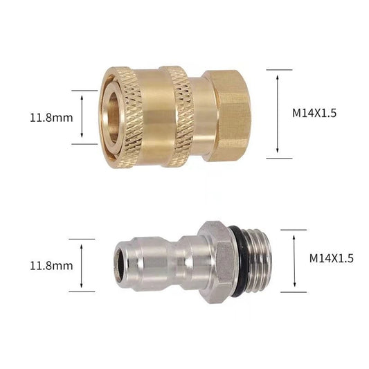 1/4'' Quick-Release Connect Fitting Pressure Washer Coupling Connector Adapter