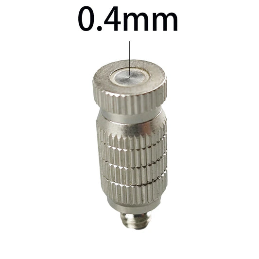 20pcs High Pressure Zinc Plated Misting Nozzle Sprayer Head for Outdoor 0.1MM-0.8MM