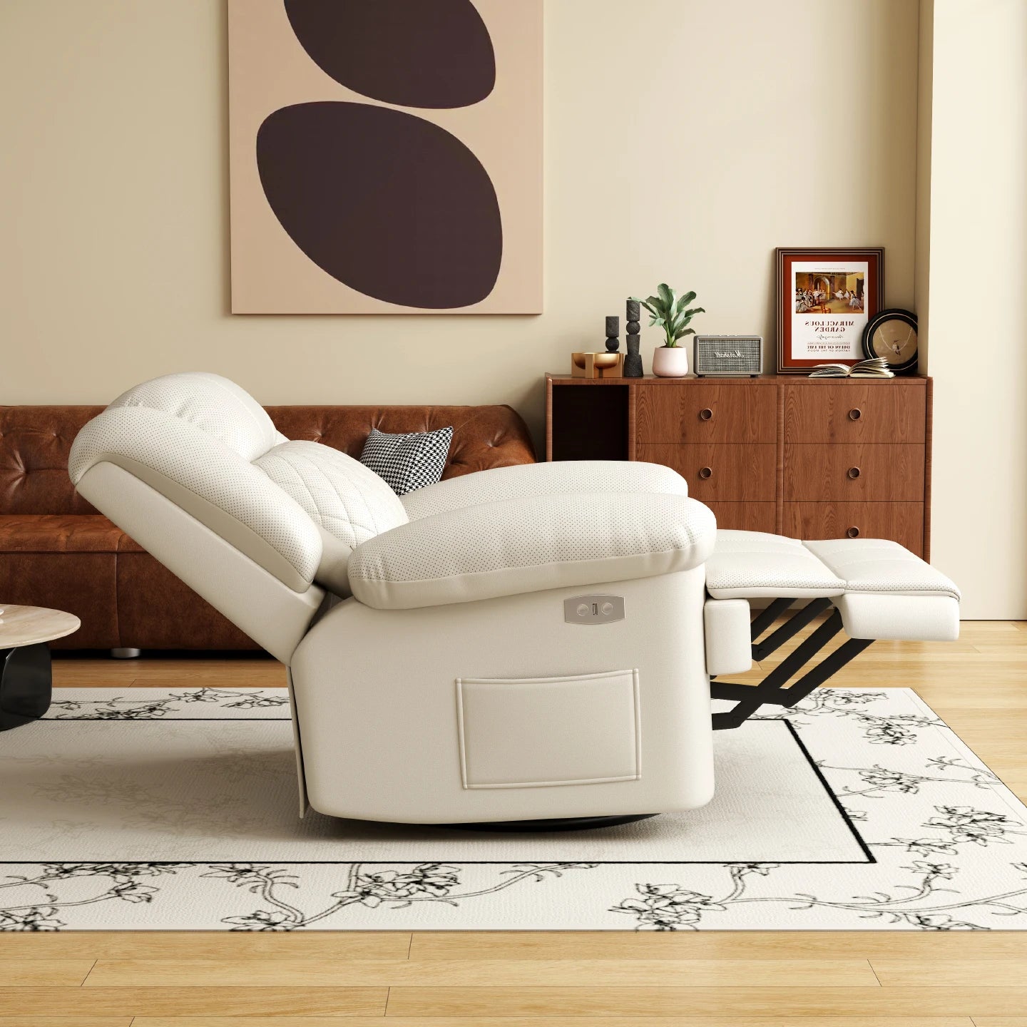 Multifunctional first-class space sofa hair single electric massage living room small apartment rockable rotating manicure