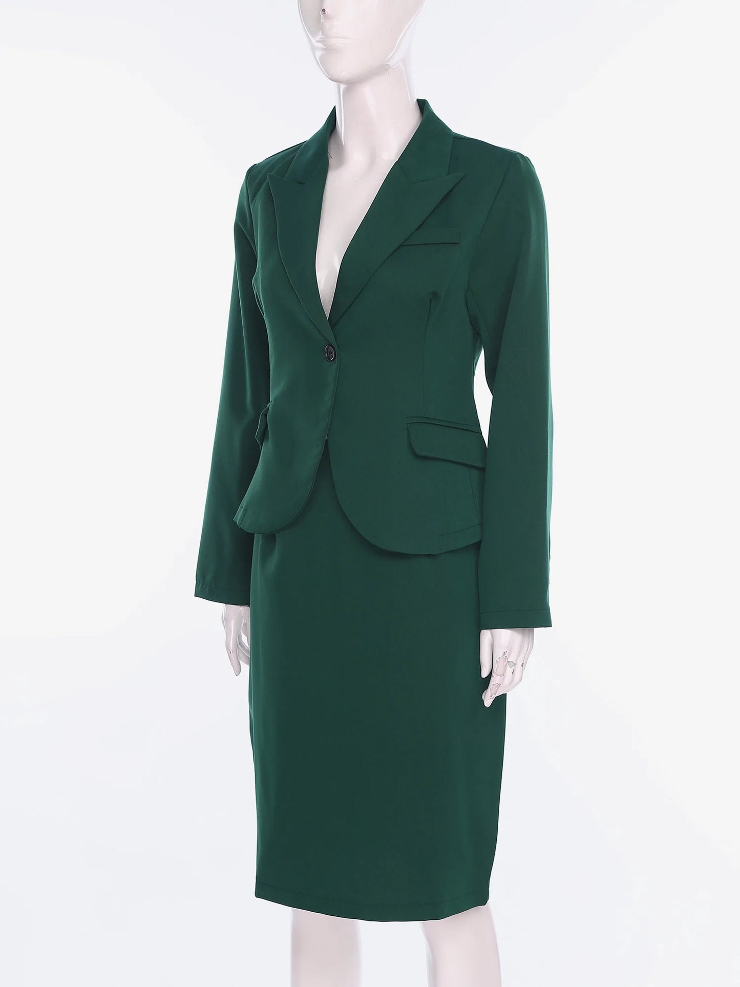 Femme Streetwear Women's Two-pieces Business Blazer Pencil Skirts Suits 2 Piece Suit Skirt Set Commute Office Lady Work Outfits