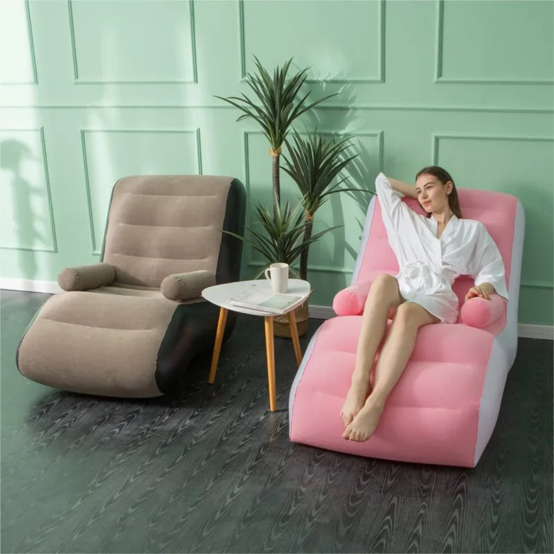 K-STAR New Inflatable Lazy Sofa Fashionable And Comfortable Lunch Rest Lazy Chair Indoor Foldable Bed Leisure Air Bench Hot 2023