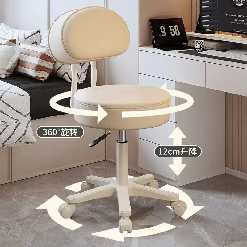 Home Makeup Chair Leisure Chair With Wheel Set That Can Rotate 360 Degrees And Lift Office Chair Thick Fabric