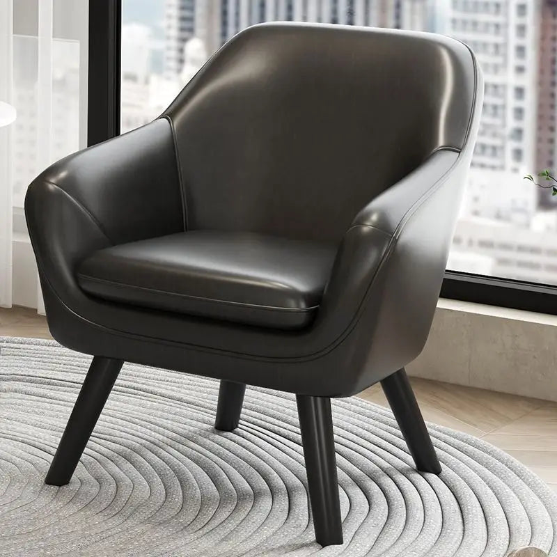 Modern Single Sofa Chair with Armrests and Solid Wooden Legs, Ideal for Living Room, Bedroom, Relaxation and Home Decor