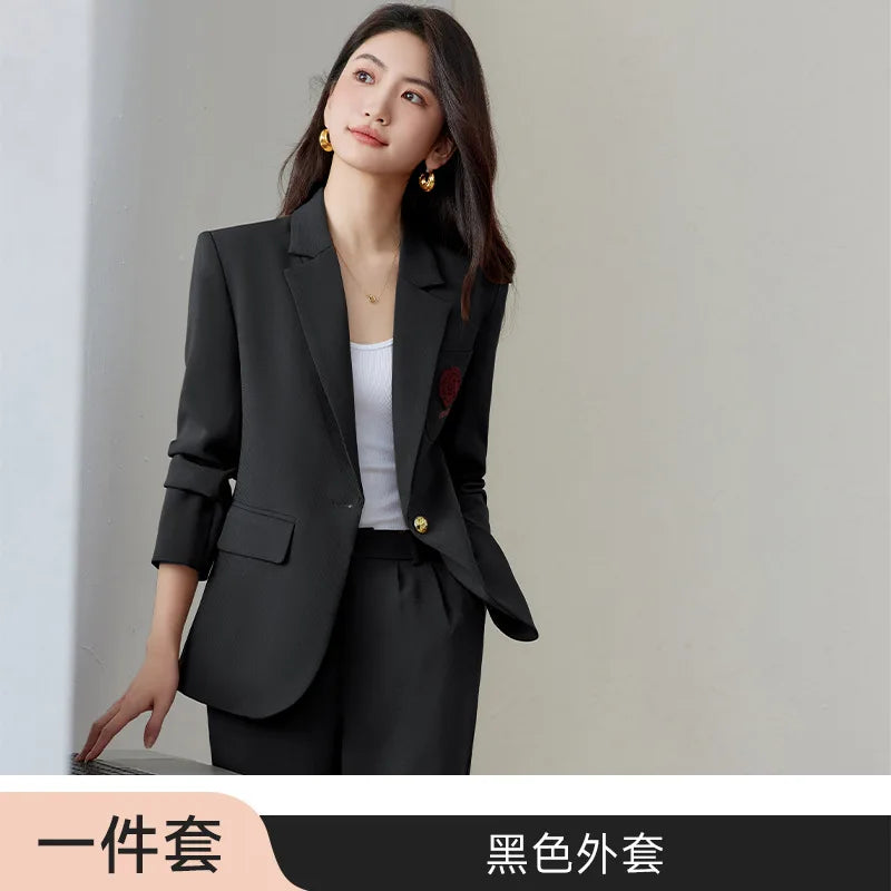 Off-White Blazer for Women with High-End Elegant Socialite Style2025Early Spring New Fashion Casual Business Formal Wear