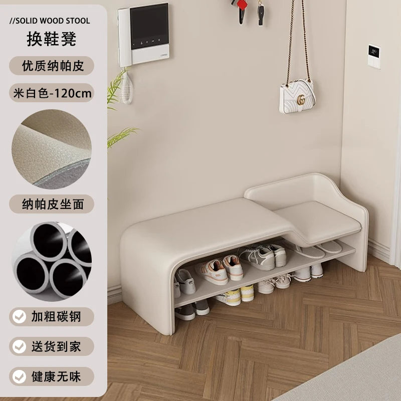 Italian light luxury shoe change stool household door shoe stool entrance entrance parent-child bench bedroom rest stool living